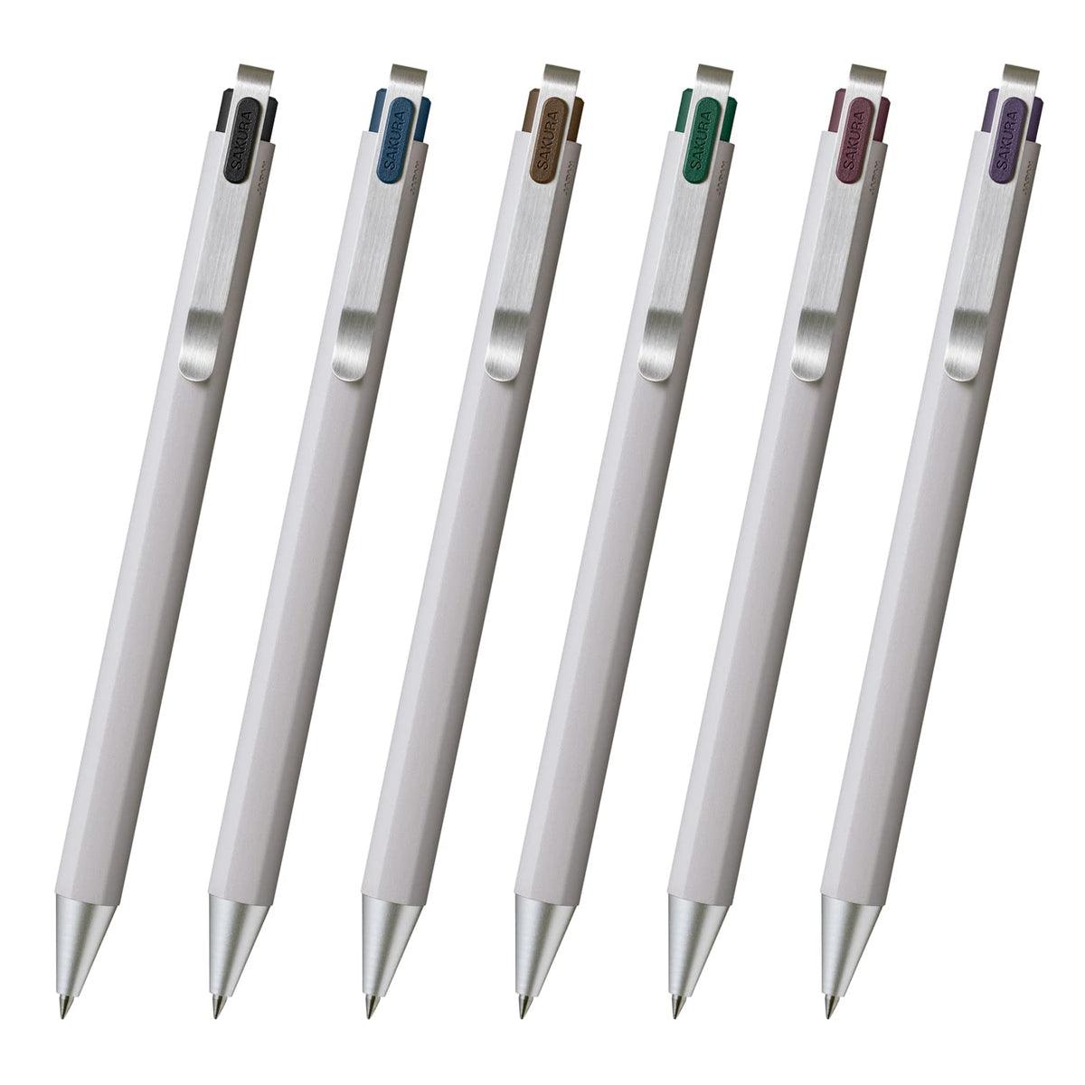 Sakura Craypas GBR204-6 Gel Ink Ballpoint Pen, Ball Sign iD, Set of 6 Colors, 0.02 inches (0.4 mm)