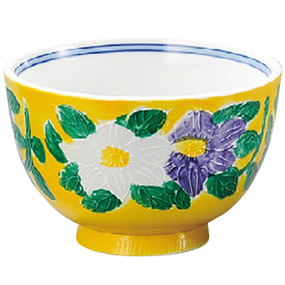 山下工芸(Yamashita kogei) Yamasita Craft 11390050 Yellow Cross Bunions, 5.0 Multi-Purpose Bowl, 6.1 x 6.2 x 3.7 inches (15.7 x 15.7 x 9.5 cm)