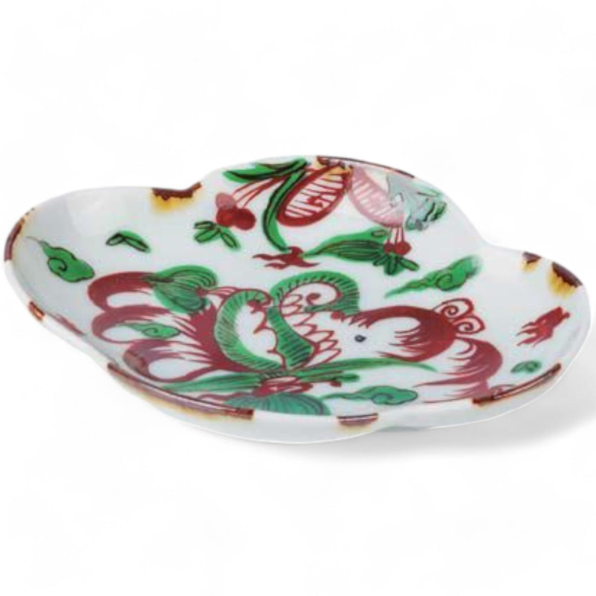 匠美風(Sho Bifu) Takumikaze Arita Ware 5.9 inches (15 cm), Small Plate, Qilin, Wooden Stellar Plate, Made in Japan