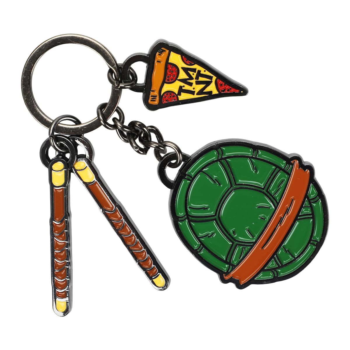 Bioworld Teenage Mutant Ninja Turtle Keychain with Three Charms