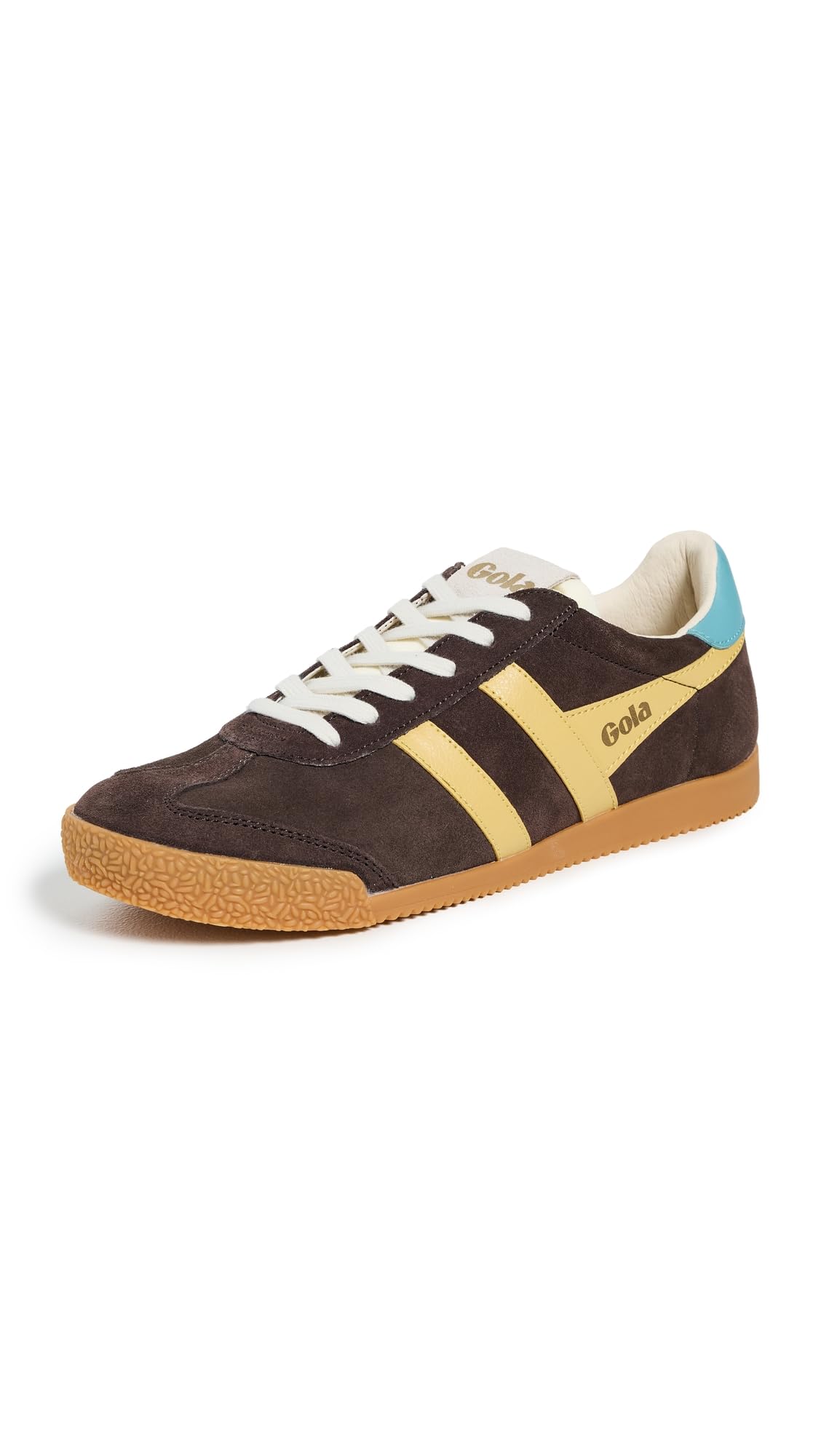 Gola Women's Elan Sneakers, Mocha/Pollen/Ocean, 7.5 Medium US