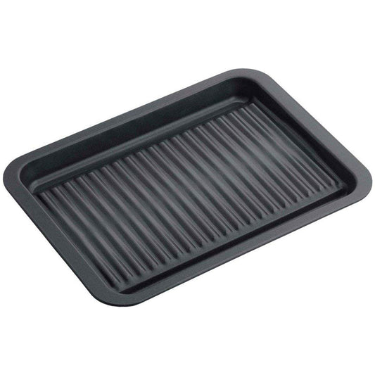 Shimomura Toaster Pan, Grill Pan, Made in Japan, Fish Grill, Toaster Compatible, Fluorine Processed, Non-Stick, Time-saving Cooking, Grill Tray, Baked Bread, Toast, Grilled Mochi, Grill de Cook Black