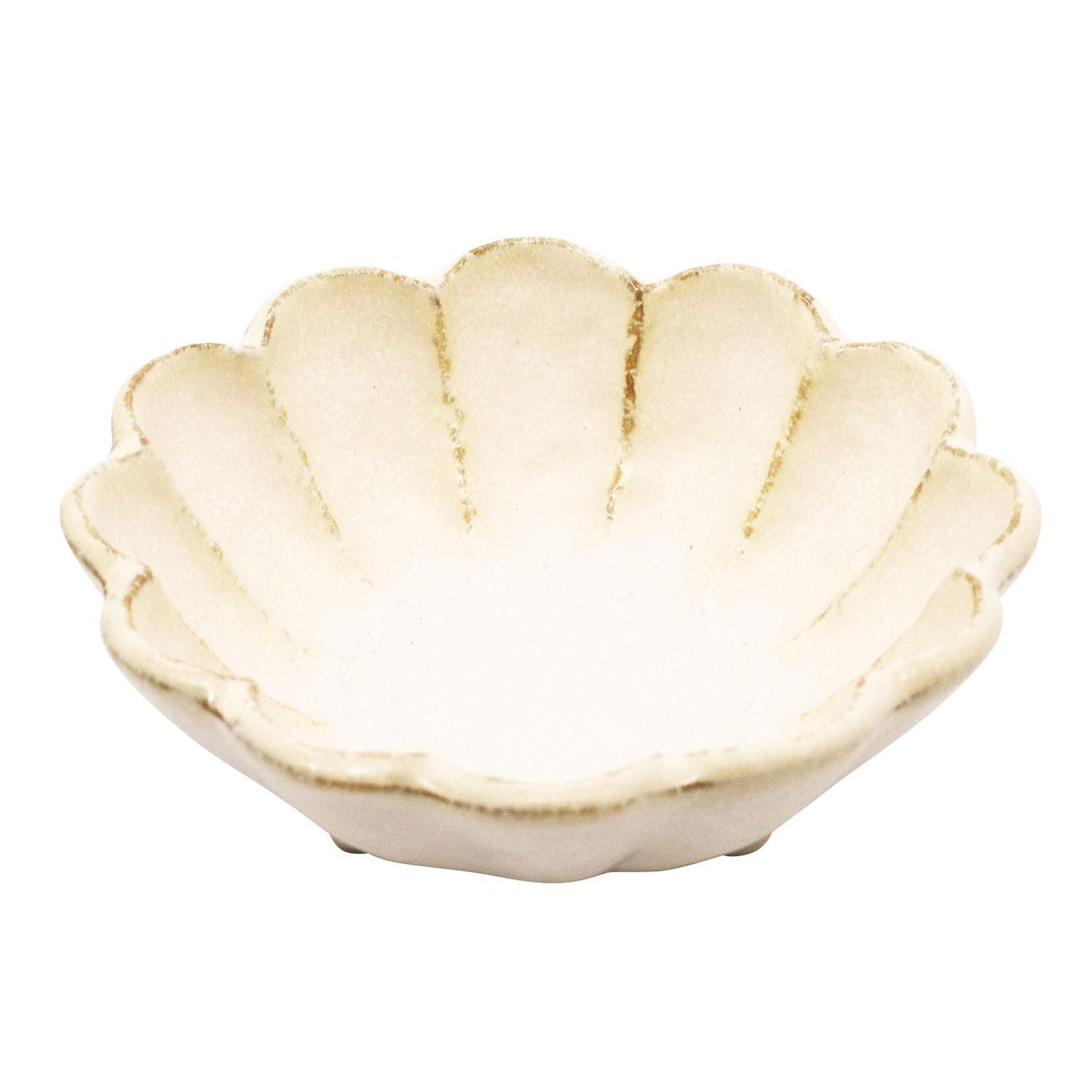Mino Ware 555-0004 Kaneko Komohei Linka Bowl, Plate, Small Bowl, White, Kneeling Flower Diameter, Approx. 4.7 inches (12 cm), Microwave and Dishwasher Safe, Made in Japan