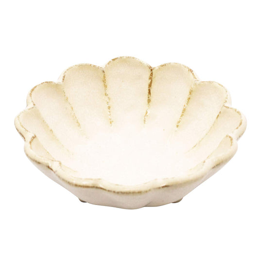 Mino Ware 555-0004 Kaneko Komohei Linka Bowl, Plate, Small Bowl, White, Kneeling Flower Diameter, Approx. 4.7 inches (12 cm), Microwave and Dishwasher Safe, Made in Japan