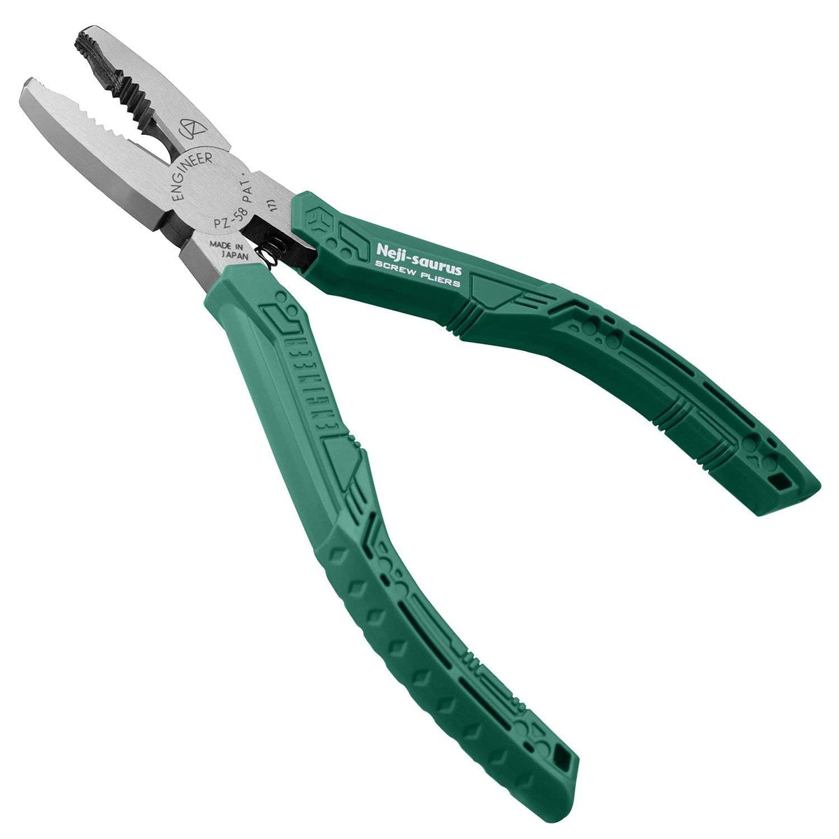 ENGINEER PZ-58 Screw Removal Pliers Stripped Screw Extractor (Combination Pliers) Unique Non-slip Jaws for Damaged, Rusted Fasteners. Made in Japan