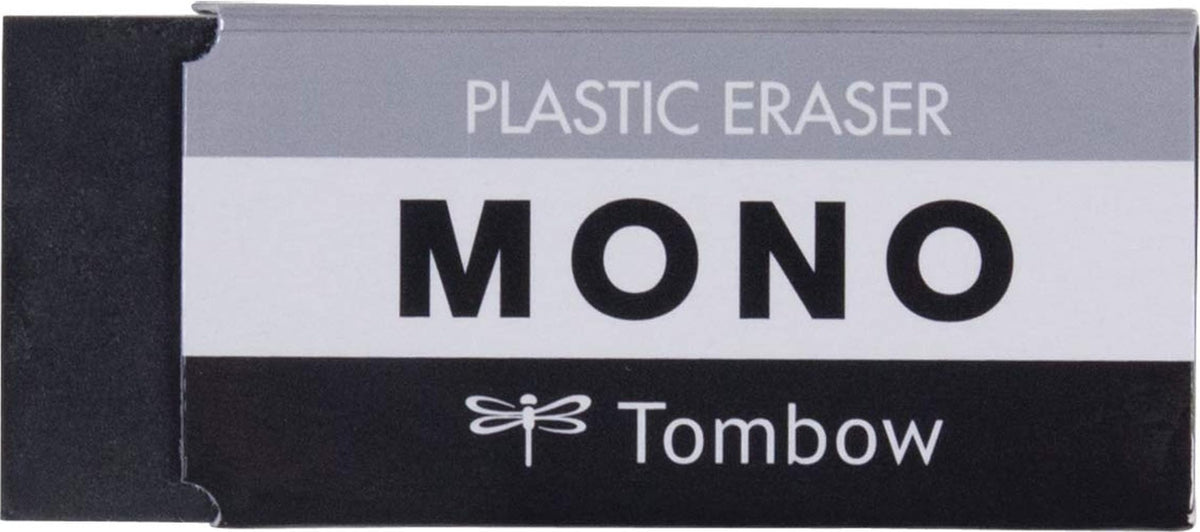 Tombow 57329 MONO Black Eraser, Medium. Cleanly Removes Marks Without Damaging Paper