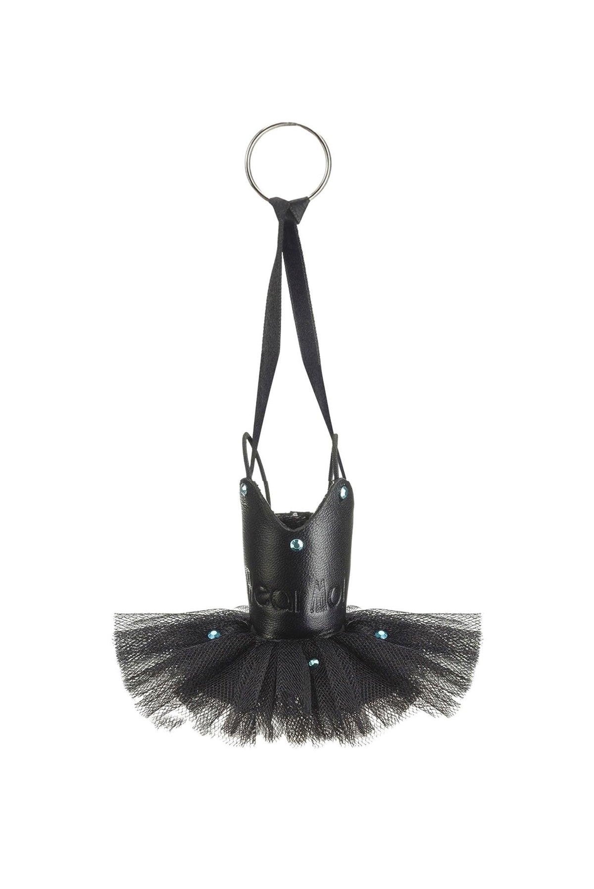Wear Moi DIV63 DIV63 Ballet Tutu Dress Keychain, Women's, Leather, One Size, Black/Pacific Blue, Authentic Product