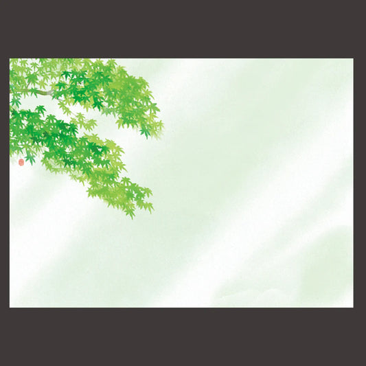 Shaku-3 Non-Fluorescent Paper Seasonal Mat Hanamiyabi Green Maple 100 Sheets
