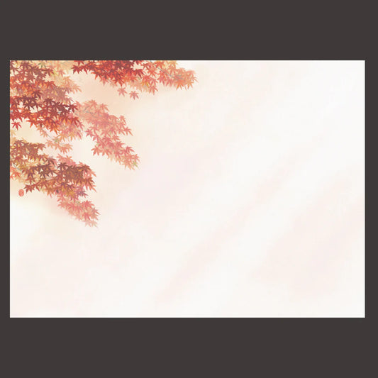 Shaku-3 Non-Fluorescent Paper Seasonal Mat Hanamiyabi Red Maple 100 Sheets