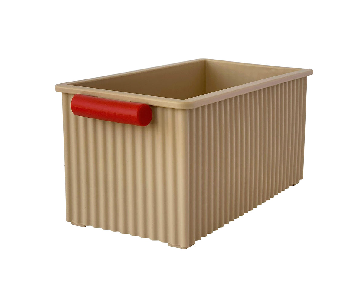 Yawata Kasei Sceltevie Storage Box, Omni Props, Scandinavian M, W 10.7 x D 4.8 x H 4.3 inches (27.2 x 12.1 x 11.1 cm), Cafe au Lait 245469, Made in Japan