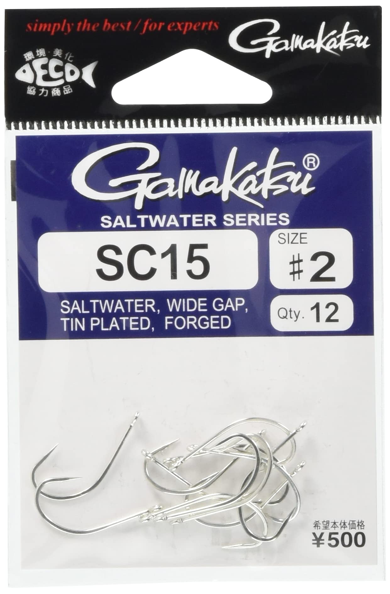 Gamakatsu 67702 Fly Hooks, SC15, No. 2, 12 Pieces, Silver