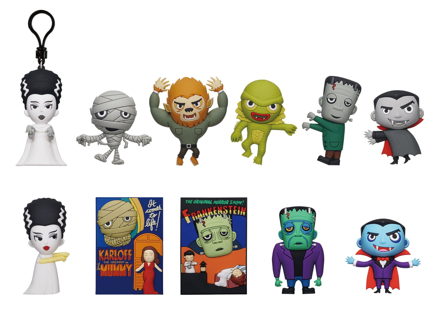 Universal Monsters 3D Foam Bag Clip, Series 3 – Blind Bag (ONE Random Figure) – Universal Character Keychain/Backpack Accessory | Official Licensed Merchandise