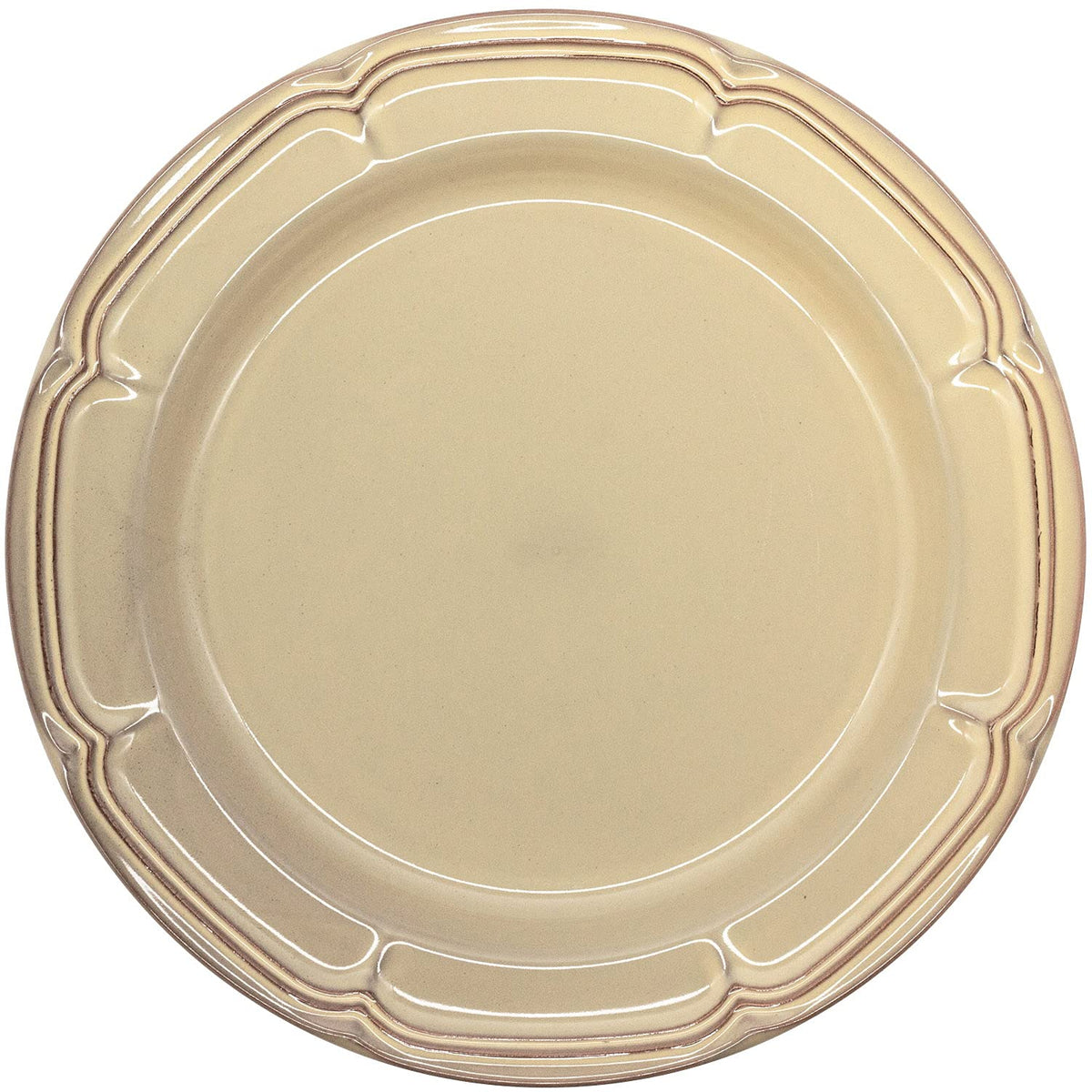 光洋陶器(Koyotoki) Koyo 15922103 Raffine Rim Plate, 10.2 inches (26 cm), Cinnamon Beige, Made in Japan