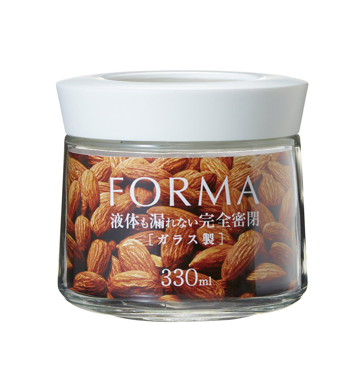 アスベル Asvel MG-330 Airtight Glass Pot, Forma, White