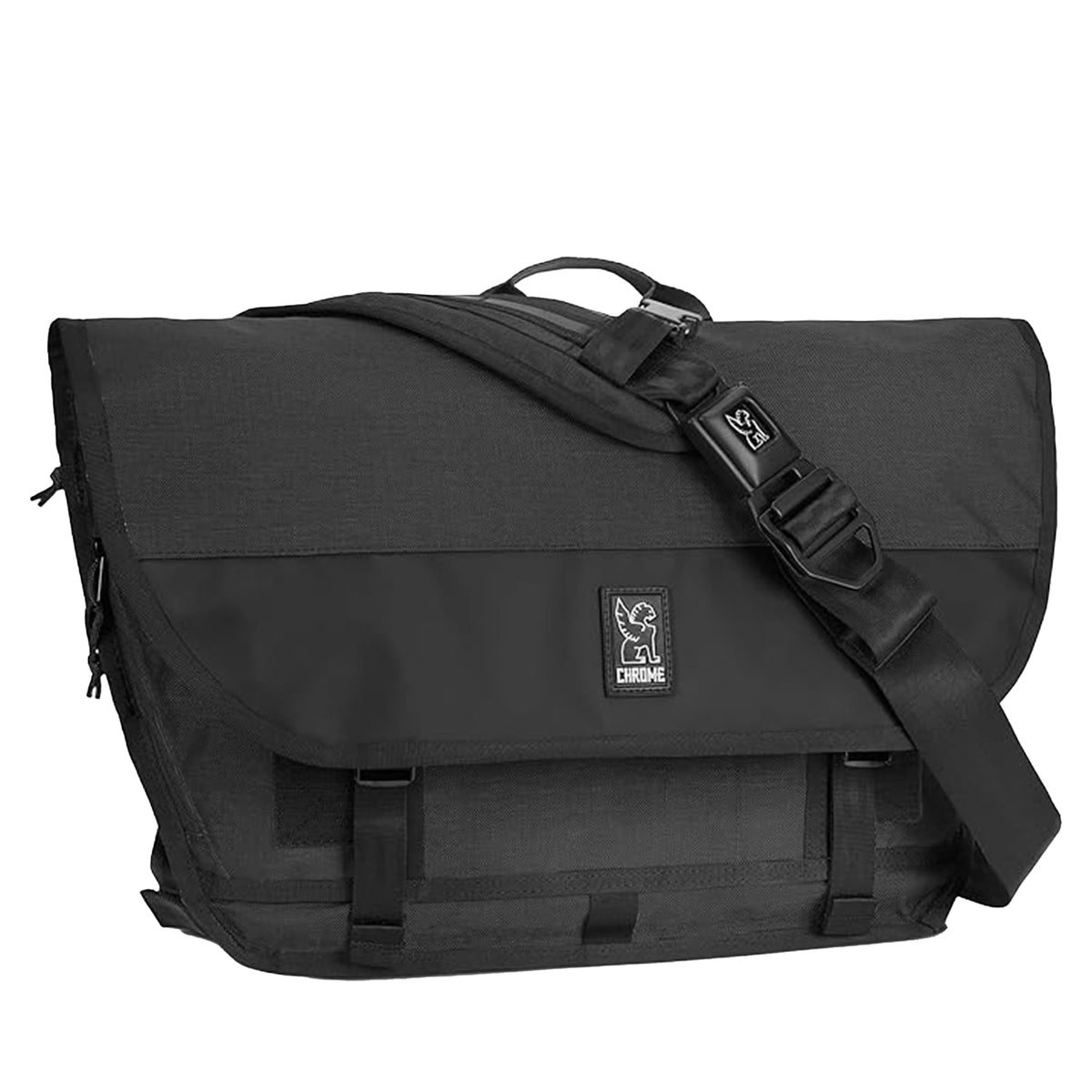 Chrome Industries Buran III Messenger Bag for Men & Women – Water Resistant Crossbody Bag with Seat Belt Buckle, Holds Most 15” Laptops – Great for Work, Travel, School, Airplane Carry On, 24 Liter