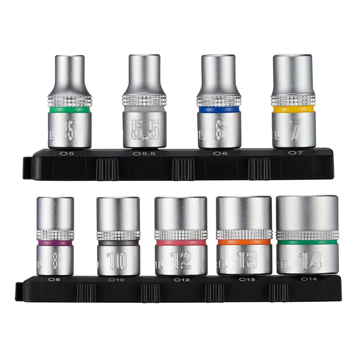 Vessel TD-BS16 Bit Set, 9-piece Socket, Socket H5, H5.5, H6, H7, H8, H10, H12, H13H, 0.5 x 1.0 inches (14 x 25 mm)