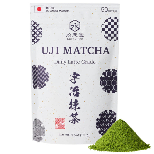 SUITENDO Japanese Uji Matcha Green Tea Powder Daily Latte Grade 100g/3.5oz
