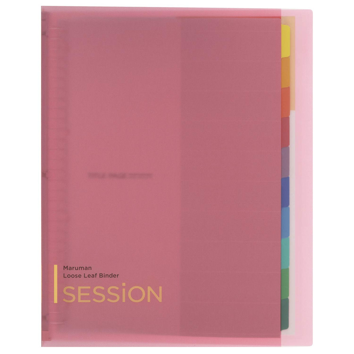 Maruman Session 30-Ring Binder, 5 Tab Dividers, A4, 8.27"x11.69", Pink