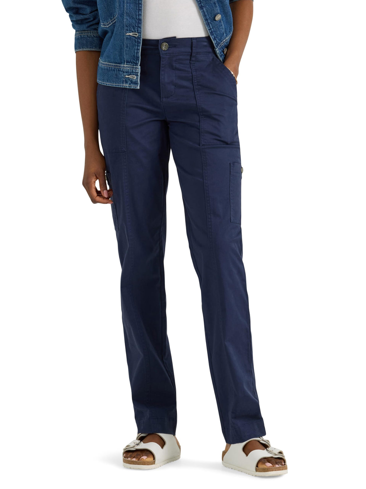 Lee Women's Ultra Lux Comfort with Flex-to-Go Utility Pant Mood Indigo 10