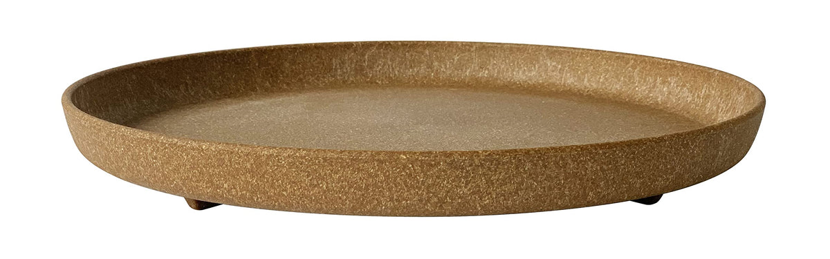 Yahata Kasei 242710 Hachiman Gardens:arble Eco Pot, Eco Plate, Round, No. 10, Natural, Made in Japan