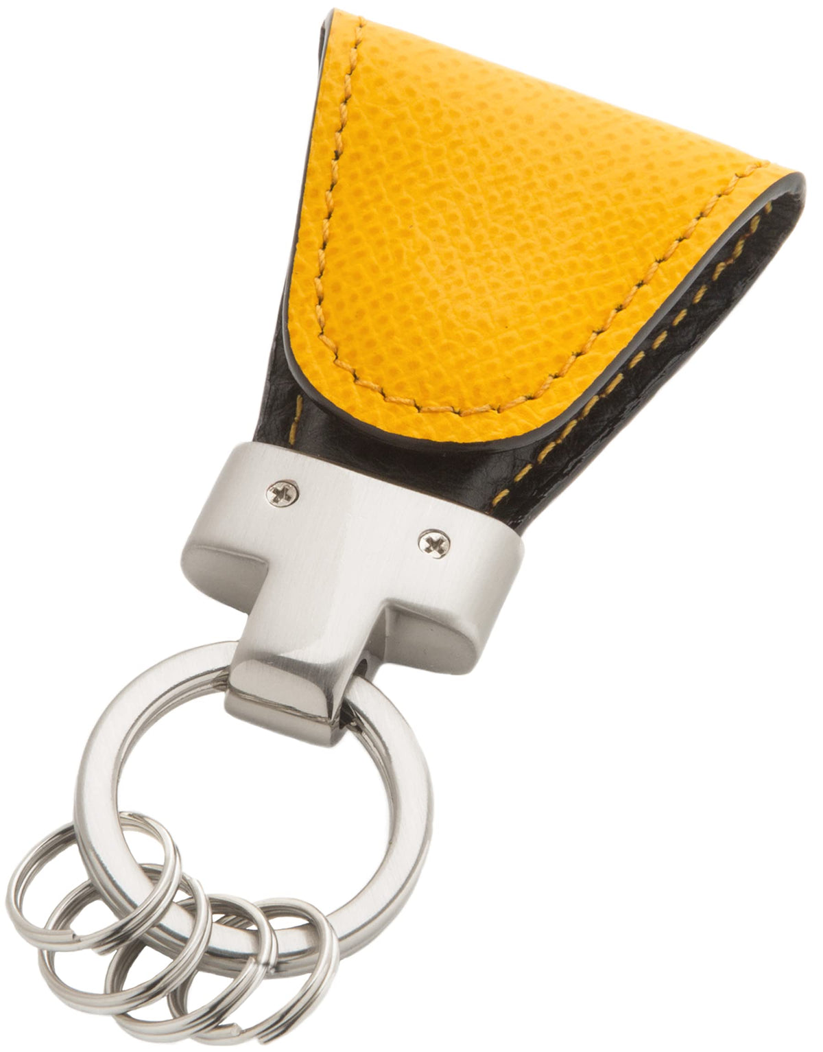 Vintage Revival Productions Key Clip/Clip on Leather Key Ring 59202 Yellow