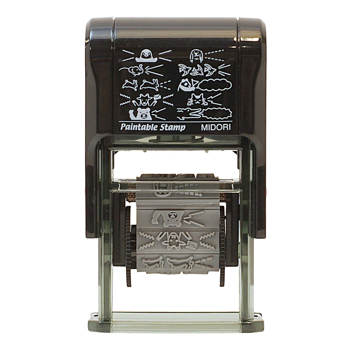 Midori Rotating Stamp, Animal Speech Bubble Pattern