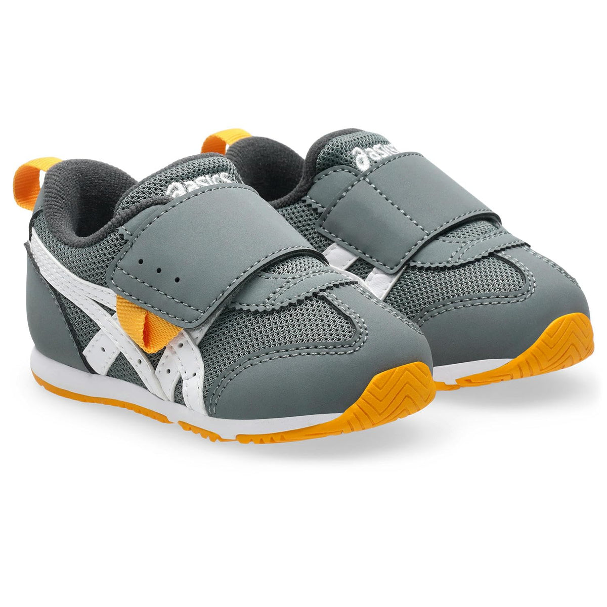 SUKU2(スクスク) Unisex Baby Low Cut Single Belt Baby Shoes, Dark Gray/White 389, 13.5 cm