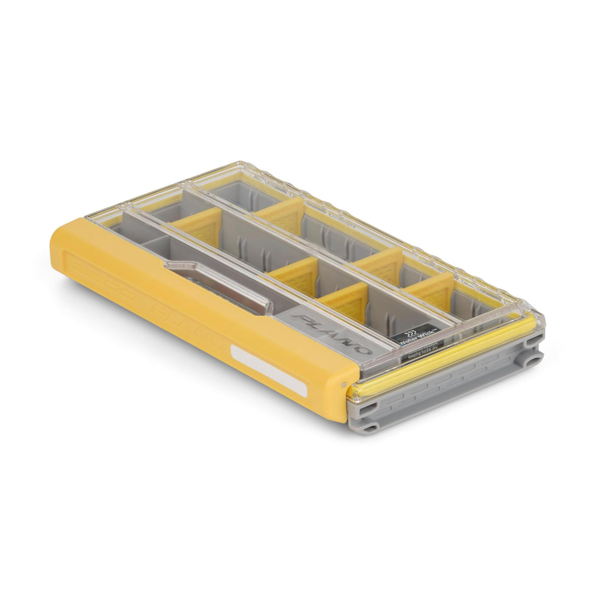 Plano EDGE 3500 Premium Tackle Storage with Rustrictor Rust-Resistant Technology, Gray and Yellow, Waterproof Terminal Tackle Box Organization, Small