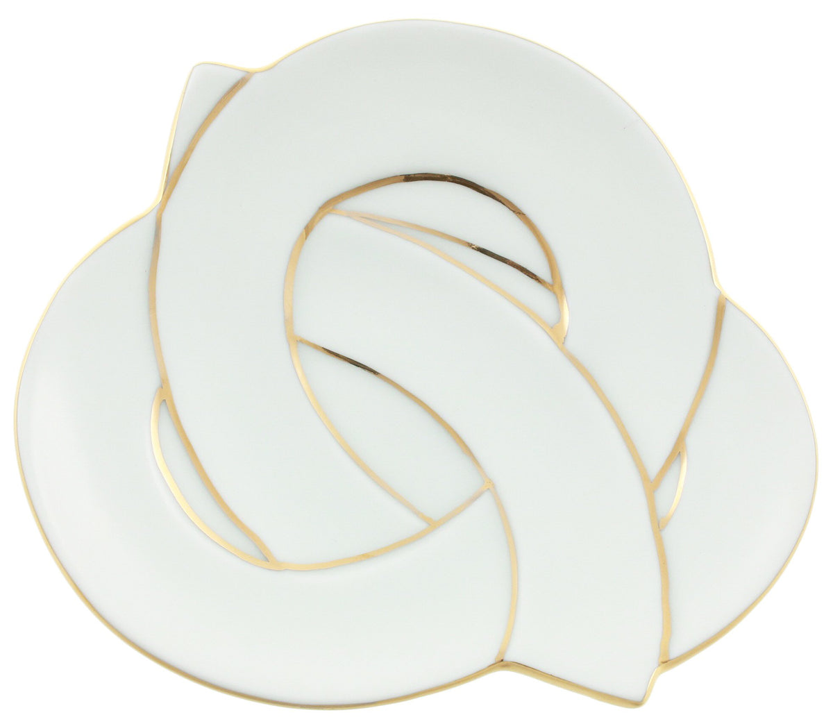 Arita Ware 465731 Takiyo Kiln Knotted Small Plate, Gold
