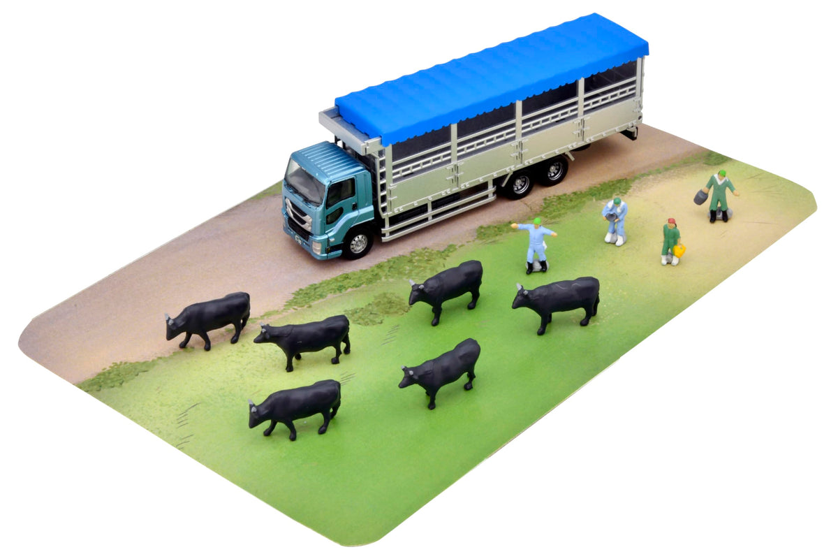 Tomytec The Truck Collection 331551 Trakole Livestock Carrier Set, A, Livestock Farming, Diorama Supplies