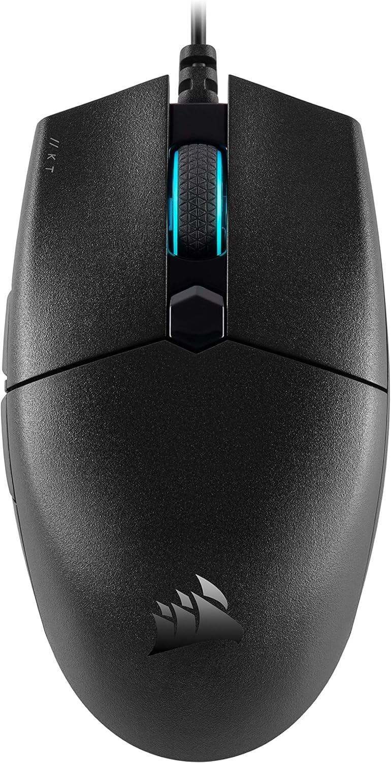 CORSAIR Katar PRO, Ultra Light Weight 69g, Wheel RGB, ICUE Software, Quik Strike Buttons,12k DPI, Compact symetric Shape, Gaming Mice