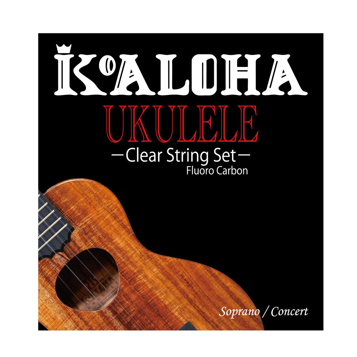 Ko'Aloha [KoALOHA String Set] FLK-SCHG Ukulele String Set, For Soprano Concerts (KoALOHA Ukulele, Initial Equipped Strings Clear Fluorocarbon)
