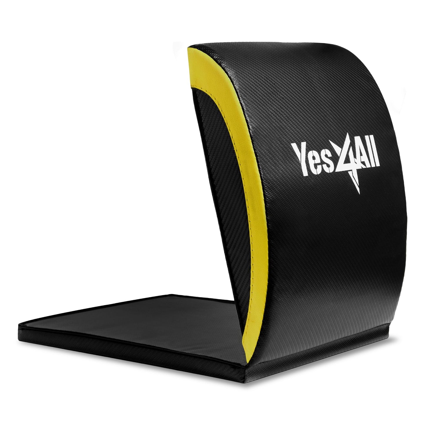 Yes4All Abdominal Exercise Pads, Foldable Ab Workout Equipment for Home Gym Core Training & Back Stretching, Sit Up Mat for Floor Exercises with Tailbone, Yellow