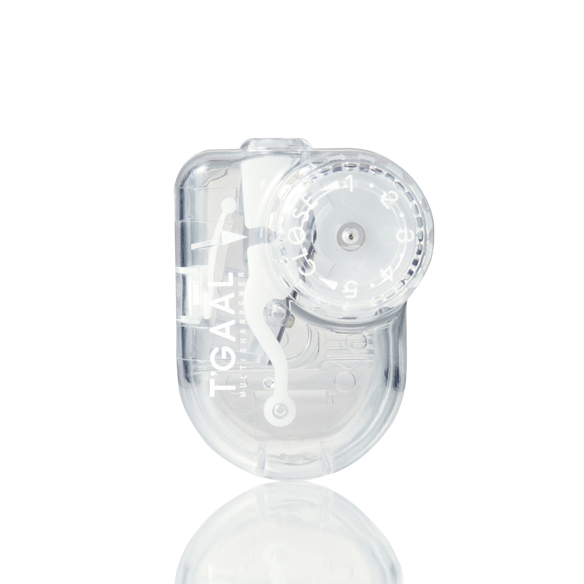 KUTSUWA Hi LiNE T'GAAL Angle Adjustable Pencil Sharpener, Clear (RS028CL)