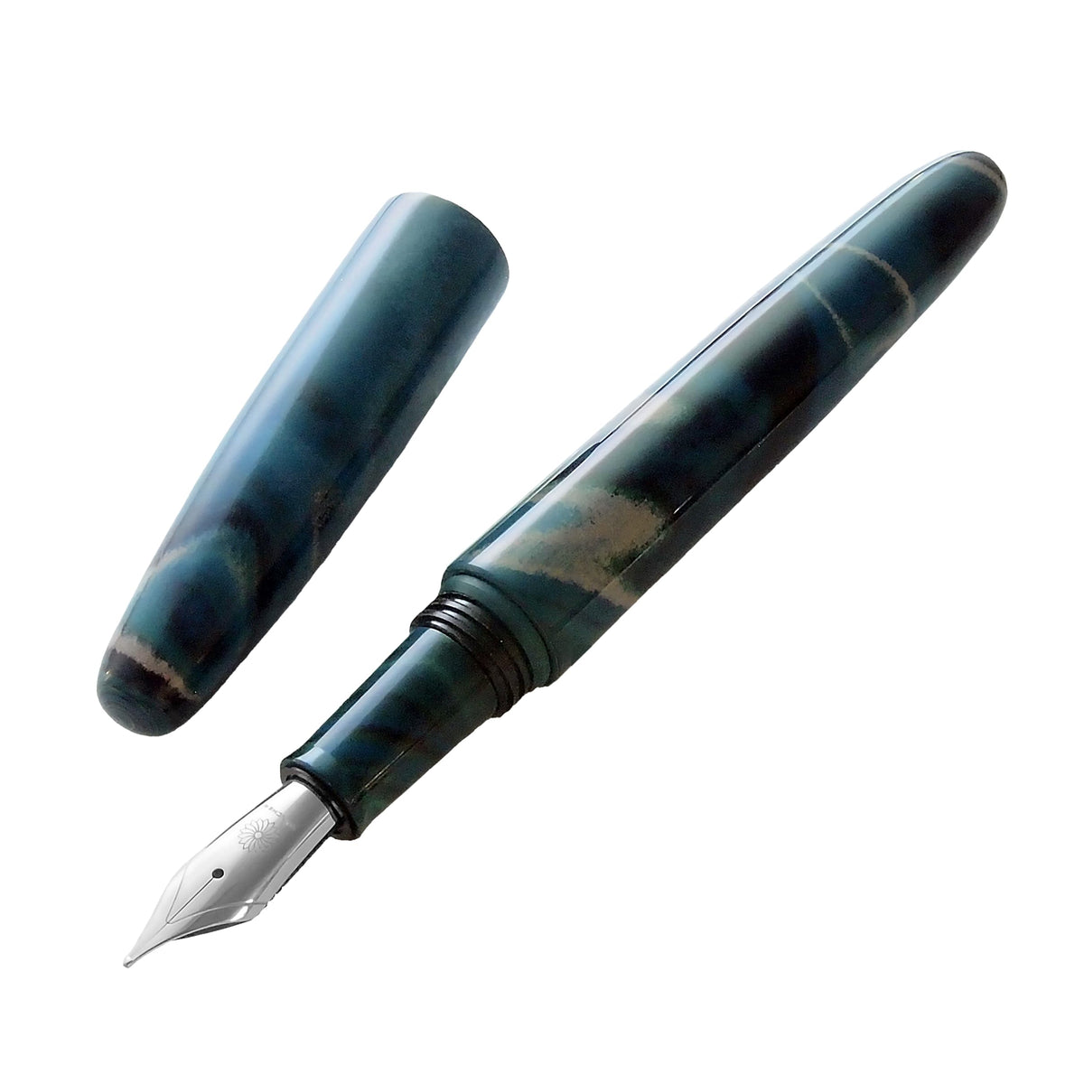 Wancher Dream Pen True Ebonite Marble Green Fountain Pen (Medium)