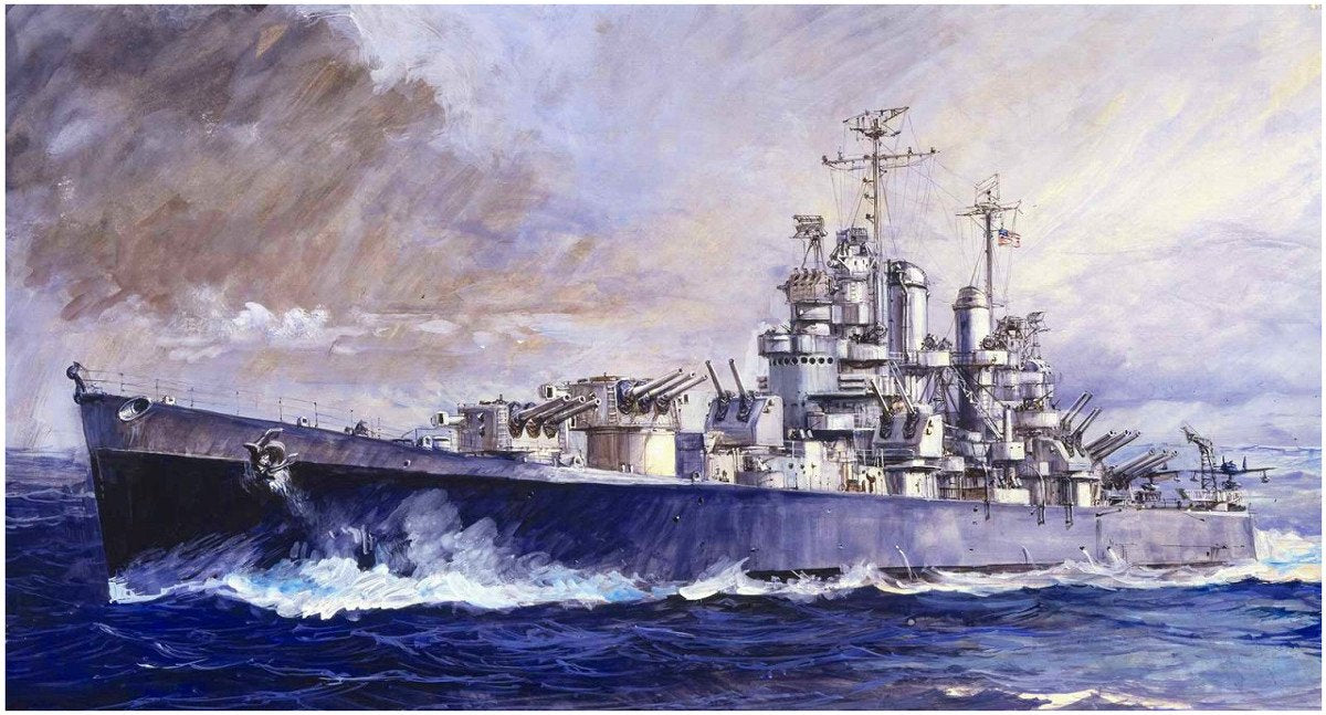 Pit-Road Skywave W-208 WWII United States Navy Light Cruiser CL-55 Cleveland 1/700 scale kit