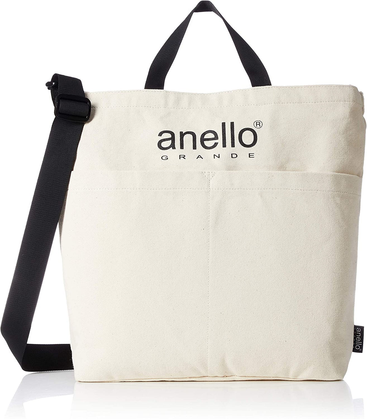 Anero Grande CT GIS0491Z Cotton Canvas 2-Way Tote Bag, Ivory