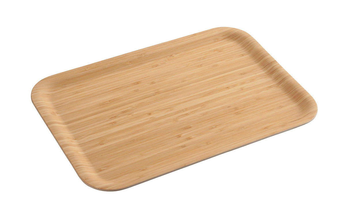Captain Stag TAKE-Ware UP-2615 Bamboo Tray, Obon Tray, Non-Slip, Square, 16.1 x 11.0 inches (41 x 28 cm)