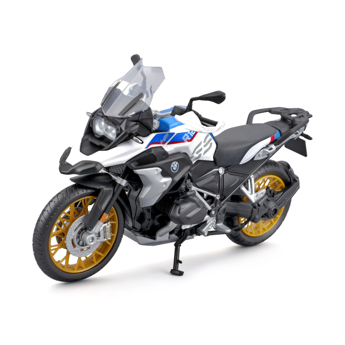 koenig-tom 1:12 Scale Motorcycle Model, Metal Plastic Rubber, White-Blue, Mittel