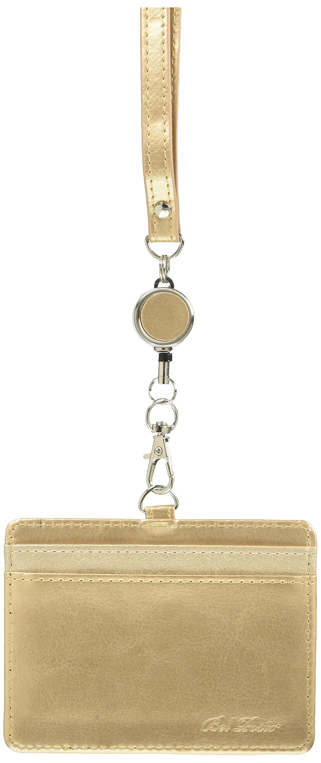 Sekisei BP-5703 Badge Holder with Reel Gold Bell Post