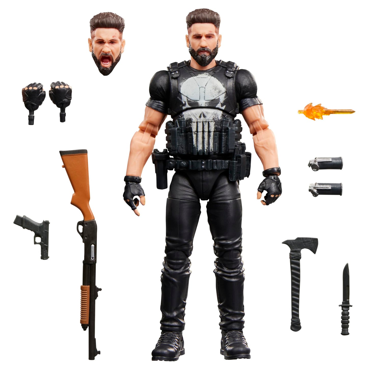 Marvel Legends Series Punisher, The Punisher Collectible 6-Inch Action Figure Set