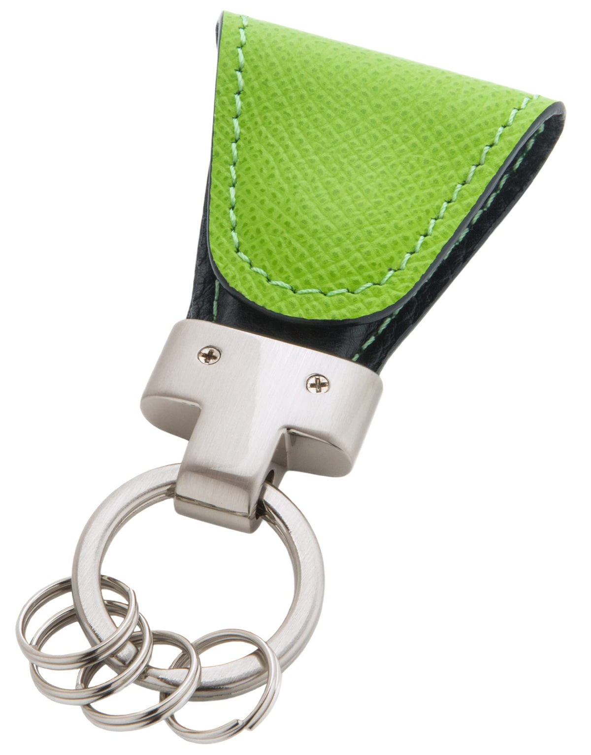 Vintage Revival Productions Key Clip/Clip on Leather Key Ring 59202 Green