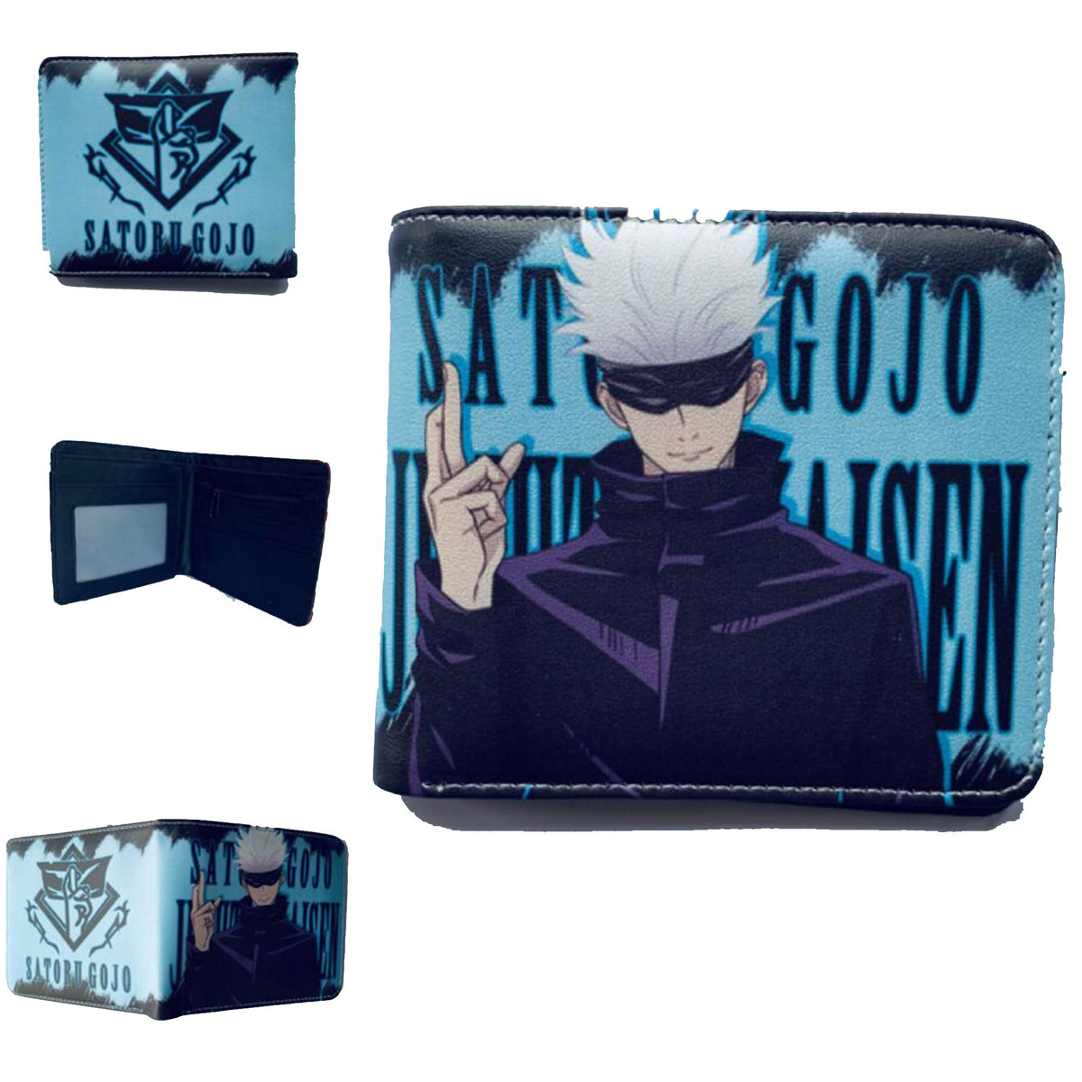 TANSHOW Wallet Can Accommodate Credit Cards Cash Burable Clutch Anime Wallet for Women Men, Satoru Gojo, XL, Casual Elegant
