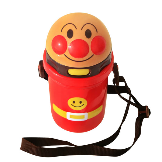 レック(LEC) Anpanman Die Cut Water Bottle with Straw, 13.5 fl oz (400 ml) (New Model)