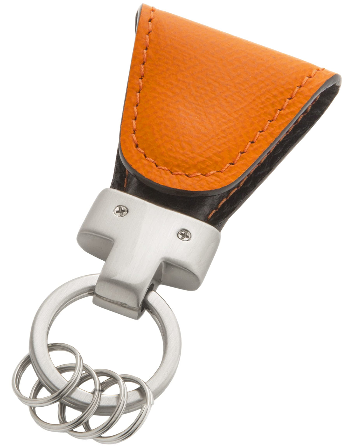 Vintage Revival Productions Key Clip/Clip on Leather Key Ring 59202 Orange