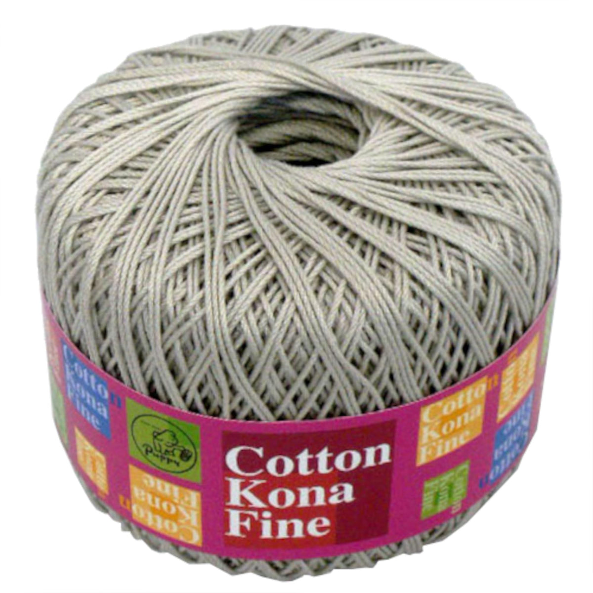 Puppy 10000477-0339 Hand Knitting Cotton Kona Fine Fine Type COL. 339 Gray 100% Cotton Approx. 0.9 oz (25 g) Approx. 10000477-0339