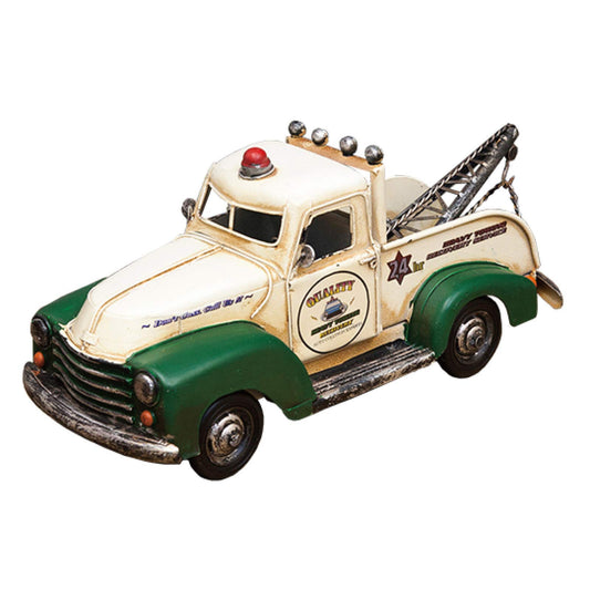 Akizuki Boeki 1704E-6348 Wrecker Figurine, W 11.0 x D 4.3 x H 5.1 inches (28 x 11 x 13 cm), Vintage Car