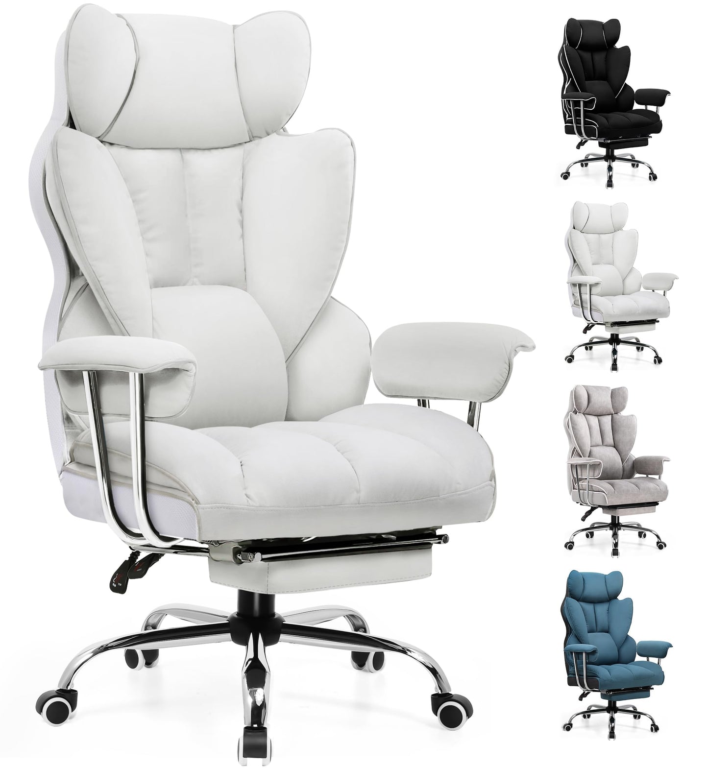GTRACING Gaming Chair Fabric Ottoman Chair Chair Telework Lower Back Pain Countermeasure PC Chair Desk Chair No Stuffy Sofa Sitting Comfort [Uses Soft PP Cotton] [Safe Non-Recycled Urethane] [Uses