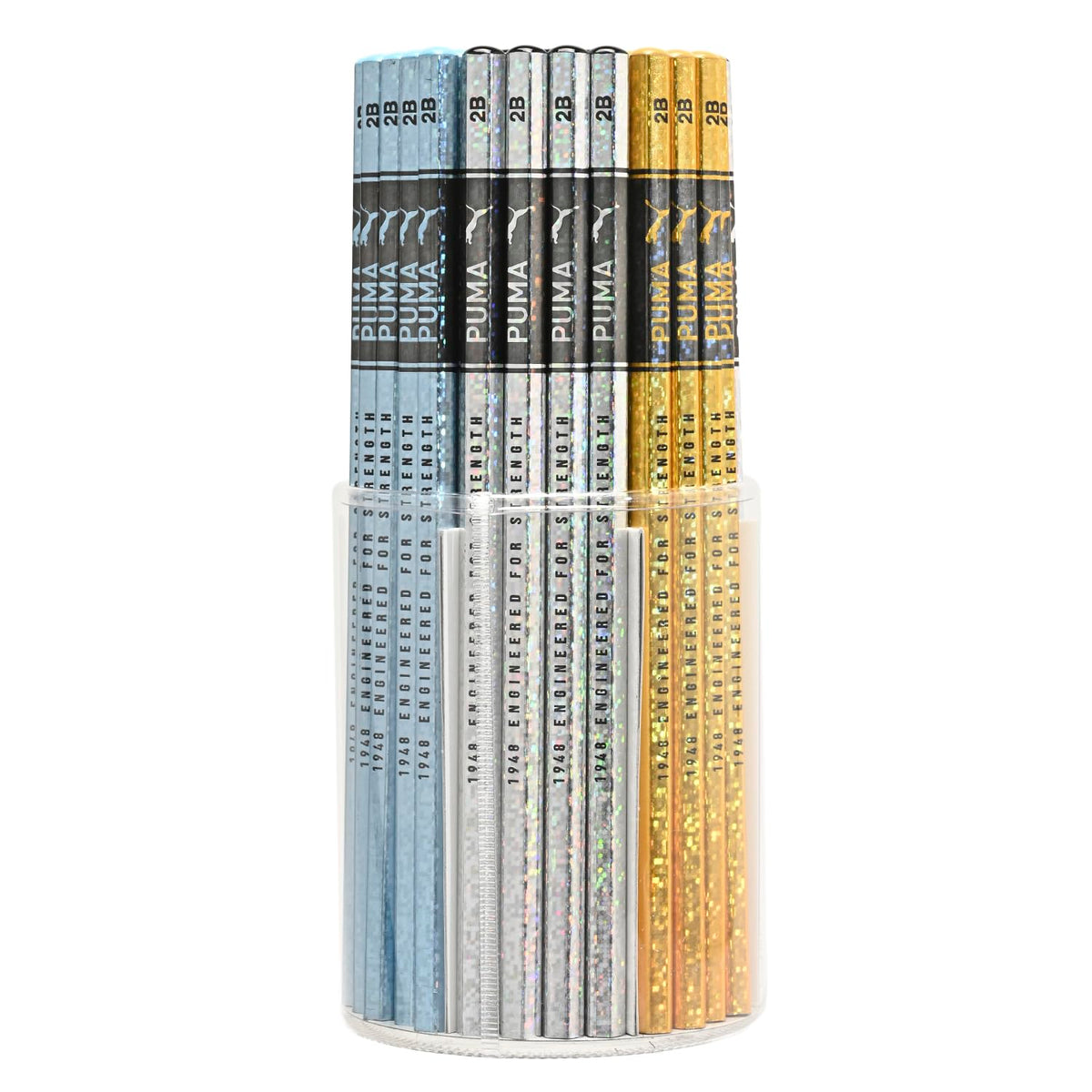 クツワ(Kutsuwa) Puma Pencils, Hologram Pencils, 2B, Pack of 60 PM434-60P