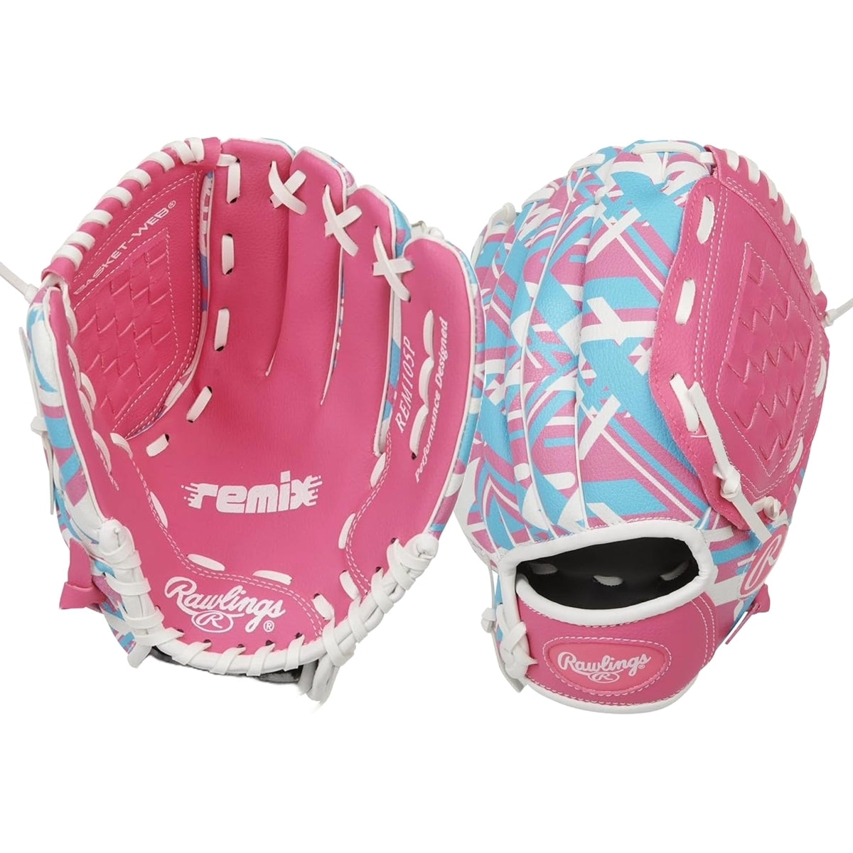 Rawlings | REMIX T-Ball & Youth Baseball Glove | Left Hand Throw | 9" | Pink